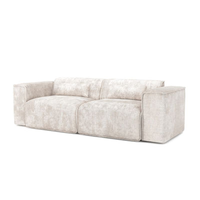 Canapé droit fixe NUNA 3 places tissu beige
