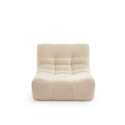 Chauffeuse JANIS modulable 1 place tissu chenille écru