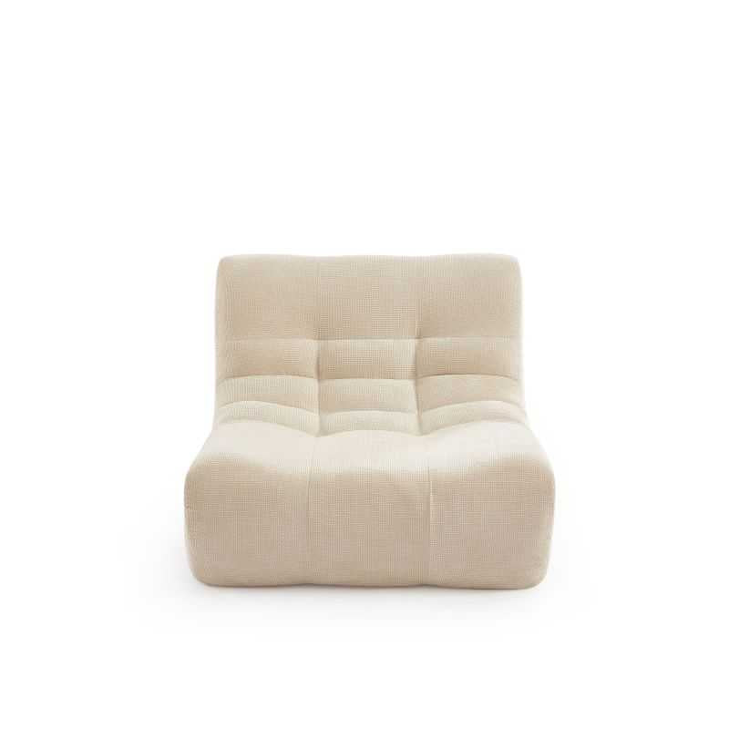 Chauffeuse JANIS modulable 1 place tissu chenille écru
