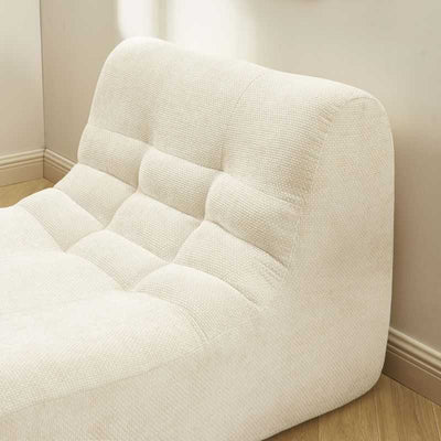Chauffeuse JANIS modulable 1 place tissu chenille écru