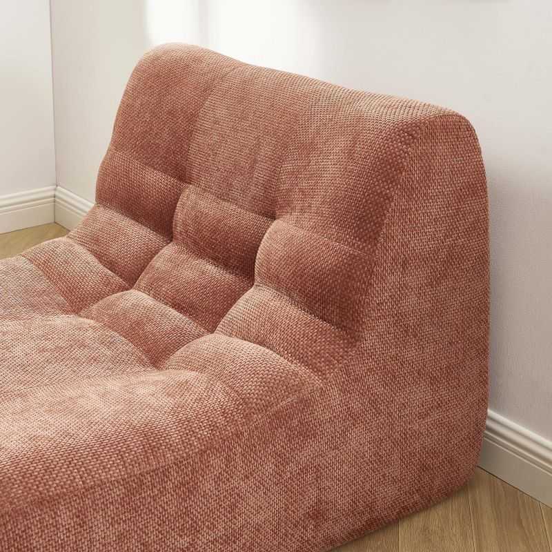 Chauffeuse JANIS modulable 1 place tissu chenille terracotta
