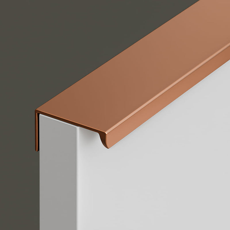 Poignée de meuble cuisine 80mm en métal coloris taupe, finition mate contemporaine