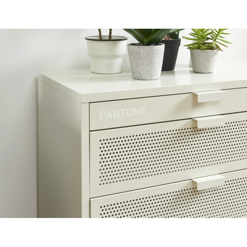 Commode PANTONE 4 tiroirs beige sable 80cm