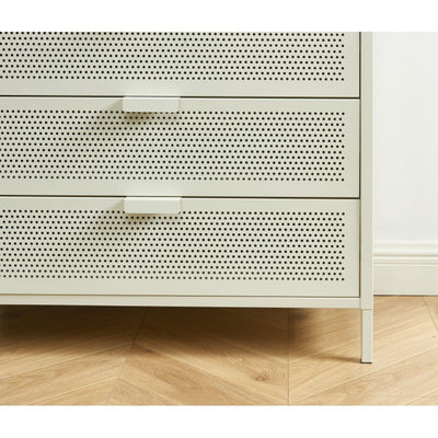 Commode PANTONE 4 tiroirs beige sable 80cm