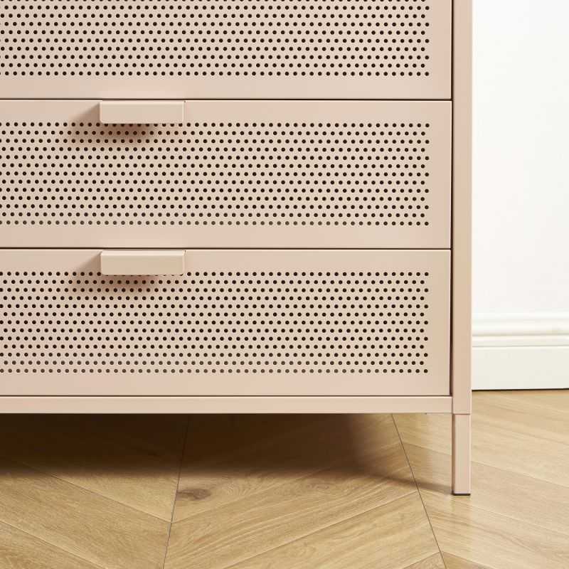 Commode PANTONE métal rose blush 4 tiroirs 80cm