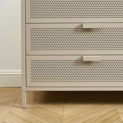 Commode PANTONE métal taupe 4 tiroirs 80cm