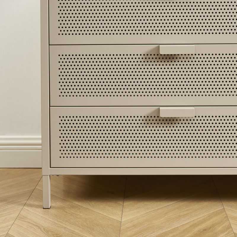 Commode PANTONE métal taupe 4 tiroirs 80cm