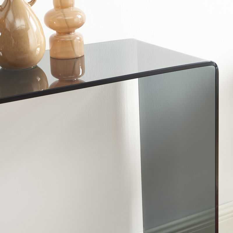 Console GINZA verre trempé noir 110cm