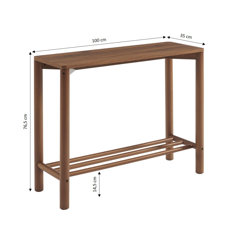 Console LYA effet noyer 100cm