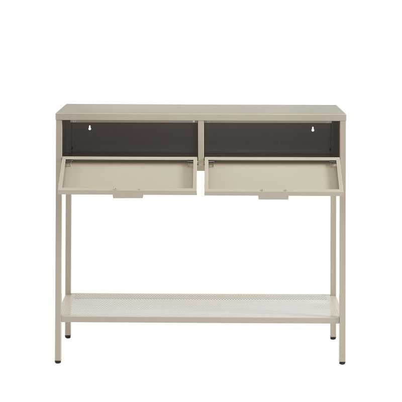 Console PANTONE métal taupe 100cm