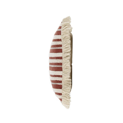 Coussin carré ESER 40x40cm déhoussable en coton tissé terracotta
