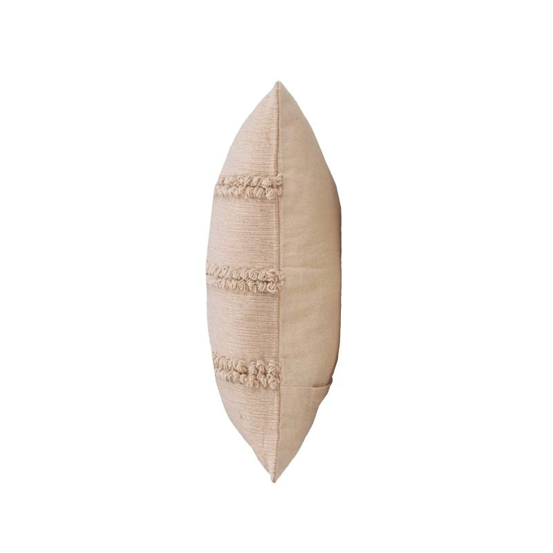 Coussin carré GAEL 45x45cm déhoussable en coton et polyester beige