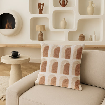 Coussin carré WAC 45x45cm en coton beige