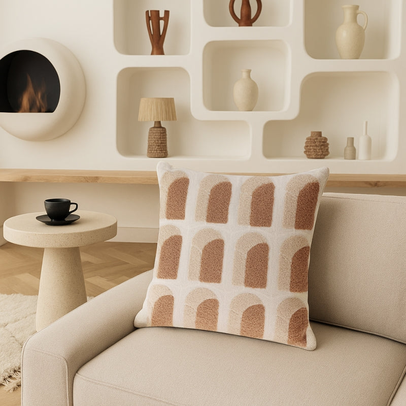 Coussin carré WAC 45x45cm en coton beige