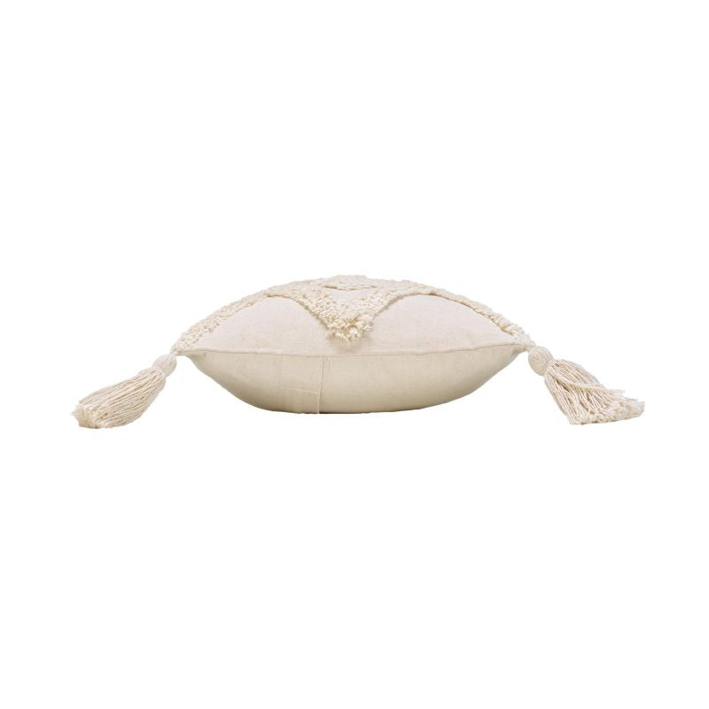 Coussin rectangulaire TEPI 30x50cm déhoussable en coton et polyester écru