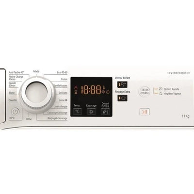Lave-linge hublot HOTPOINT : 11 kg, Classe A, 1 400 tr/min, Moteur Induction et Steam Pack