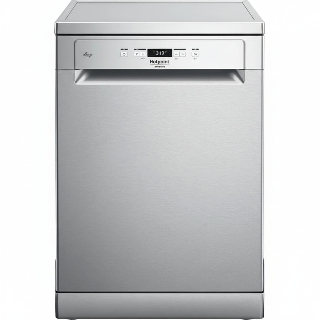 Lave-vaisselle pose libre inox Hotpoint HFC3C26FX 14 couverts, 3ème tiroir, séchage ActiveDry