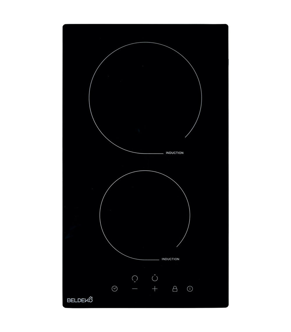 Plaque induction domino 2 foyers encastrable 3300W, commandes sensitives, cuisine sur mesure