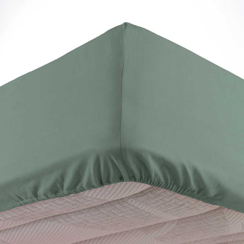 Drap Housse KITO sauge 160x200 cm