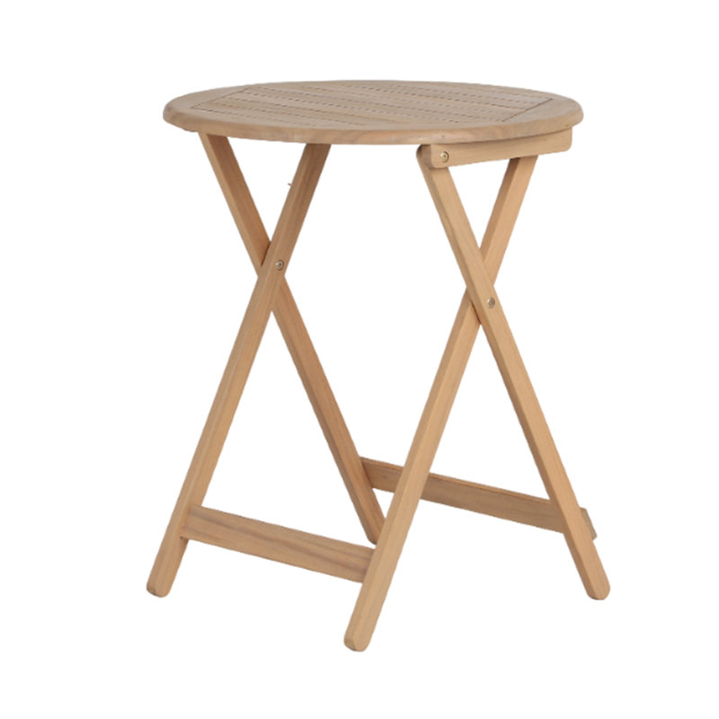 Ensemble table et 2 chaises de jardin RIMINI en bois d'acacia et textilène taupe