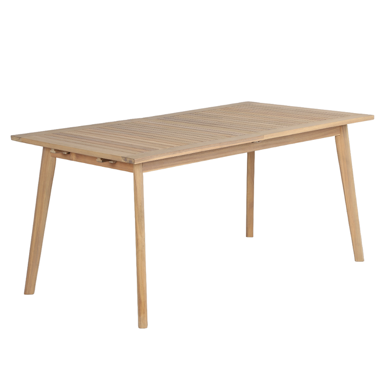 Ensemble table extensible et 6 chaises de jardin MOLA 160/220cm bois d'acacia et textilène