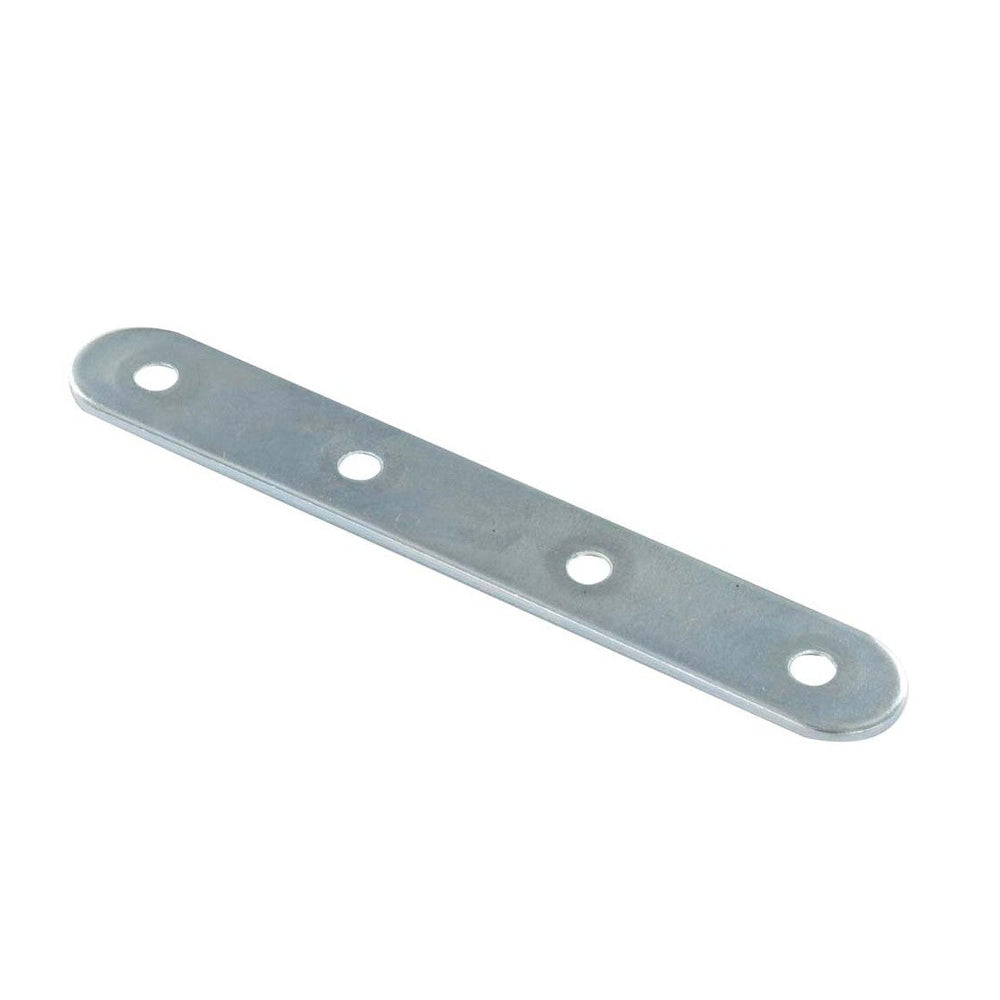 Équerre plate acier zingué 100mm 4 trous, fixation caisson îlot cuisine sur mesure