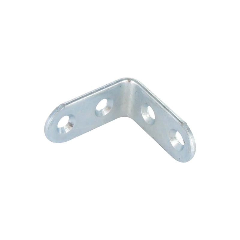 Équerre d'assemblage acier zingué 82x82mm 4 trous, fixation caisson de cuisine au mur