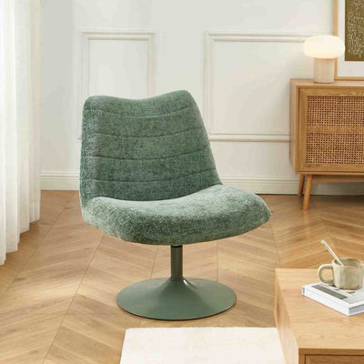 Fauteuil rotatif ANTEA tissu vert
