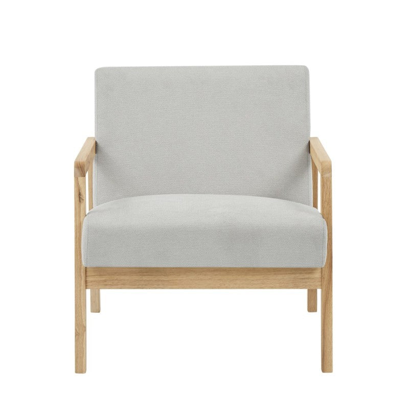 Fauteuil BONIFACIO en tissu gris clair