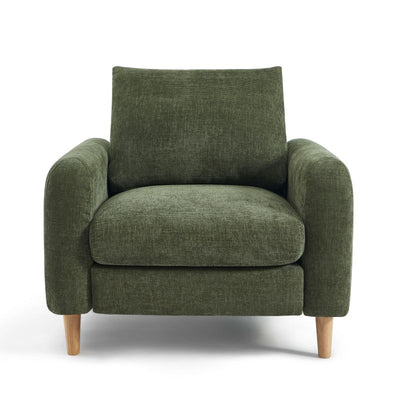 Fauteuil fixe CALIBA 1 place tissu chenille vert