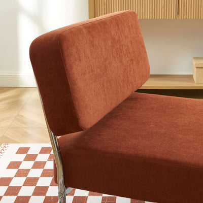Fauteuil JACK tissu terracotta