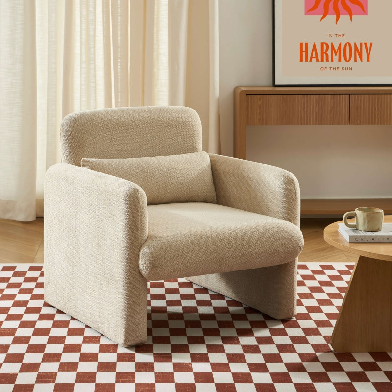 Fauteuil OMA tissu beige