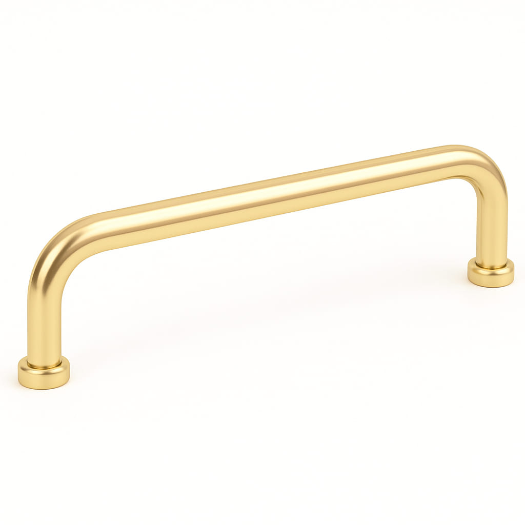 Poignée de meuble cuisine 170mm métal doré brillant, finition brillante sur mesure