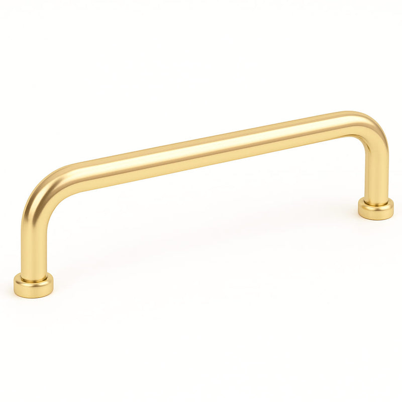 Poignée de meuble cuisine 170mm métal doré brillant, finition brillante sur mesure