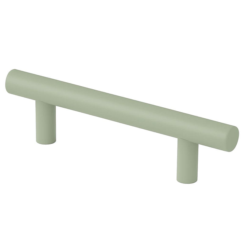 Poignée de meuble cuisine 120mm métal vert, finition moderne pour façade sur mesure