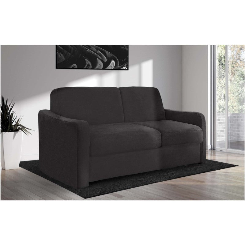 Canapé convertible HORACE Rapido 3 places gris ardoise avec matelas Dunlopillo 15cm 140x200 cm