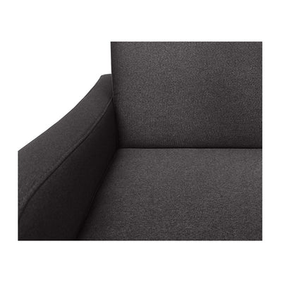 Canapé convertible HORACE Rapido 3 places gris ardoise avec matelas Dunlopillo 15cm 140x200 cm
