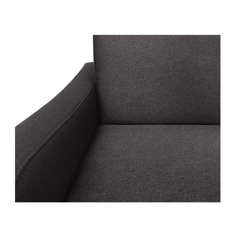 Canapé convertible HORACE Rapido 3 places gris ardoise avec matelas Dunlopillo 15cm 140x200 cm