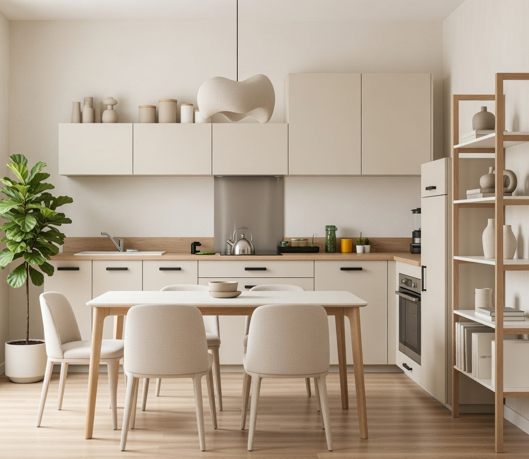 Cuisine en angle laquée mate blanc, placards en hauteur, conception sur mesure française