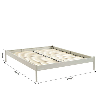 Lit PANTONE 140x190 métal beige sable sommier inclus