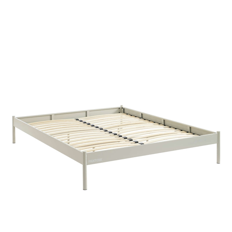 Lit PANTONE 160x200 métal beige sable sommier inclus