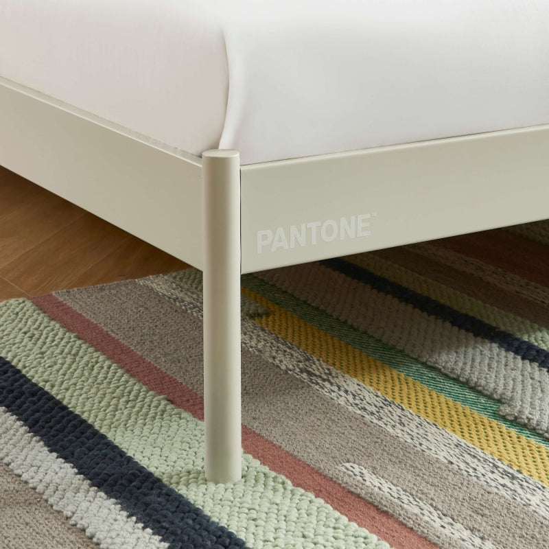Lit PANTONE 160x200 métal beige sable sommier inclus