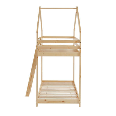 Lit cabane superposé TINY 90x190 pin naturel sommier inclus