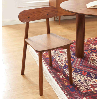 Lot de 2 chaises CELESTE chêne massif couleur noyer