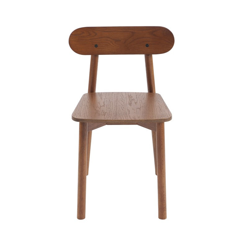 Lot de 2 chaises CELESTE chêne massif couleur noyer