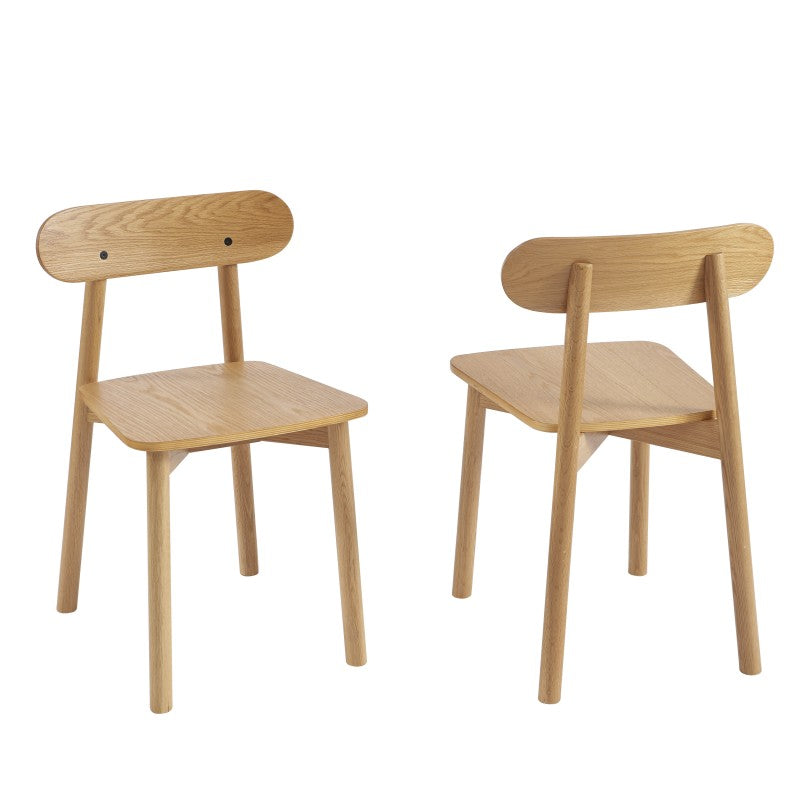 Lot de 2 chaises CELESTE chêne