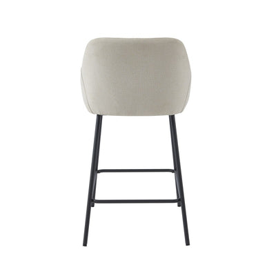 Lot de 2 tabourets de bar NILS tissu beige H67,5 cm