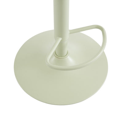 Tabouret de bar HOLY métal vert amande mat réglable