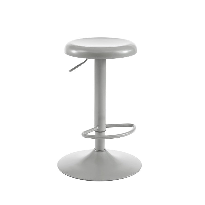Tabouret de bar HOLY métal gris mat réglable