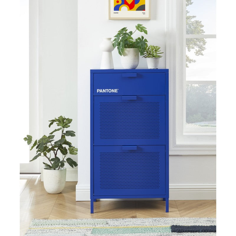Meuble à chaussures PANTONE métal bleu électrique